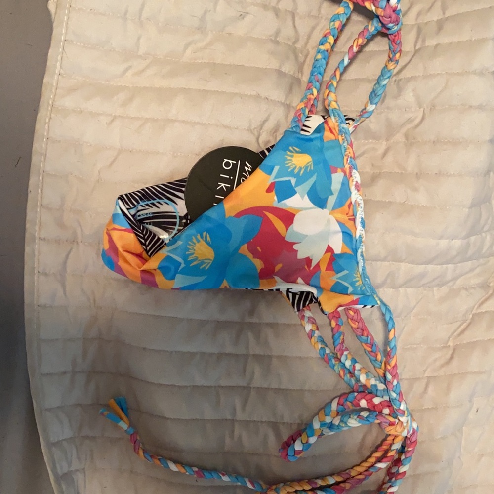 moana bikini flamingo fizz double braided bottoms.